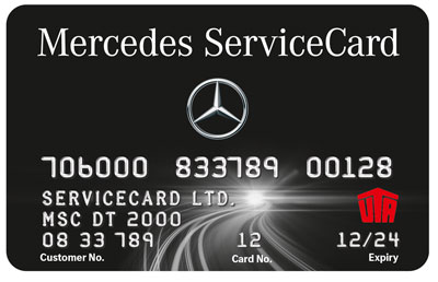 Image of the Mercedes ServiceCard
