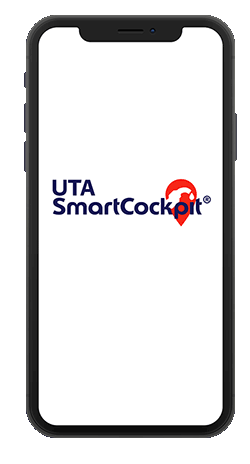 Programos „UTA SmartCockpit®“ išmaniajame telefone vaizdas