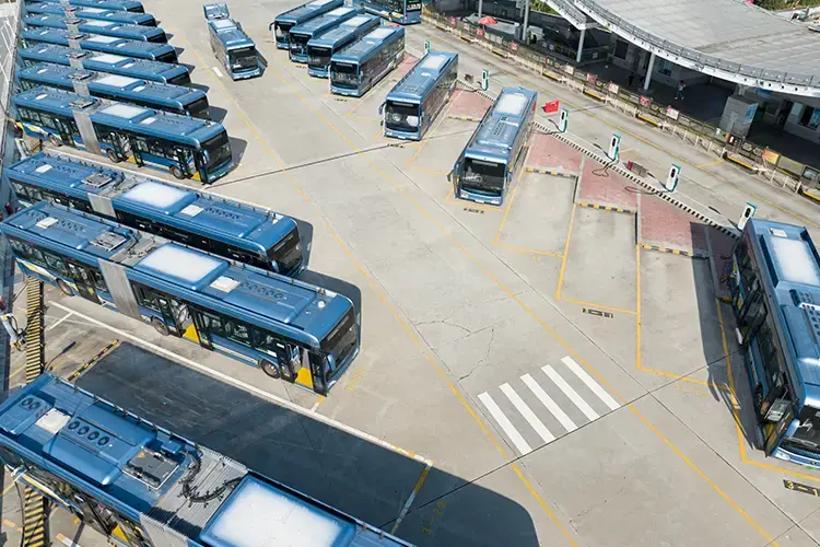 electric truck charging depot