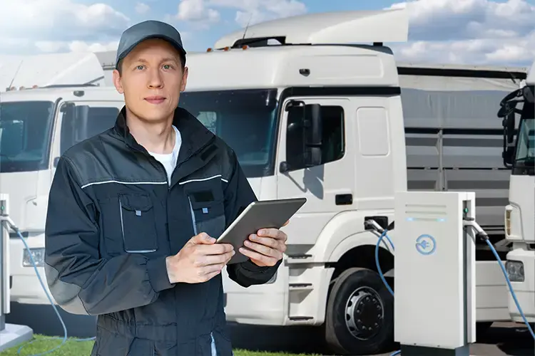 electric truck charging public